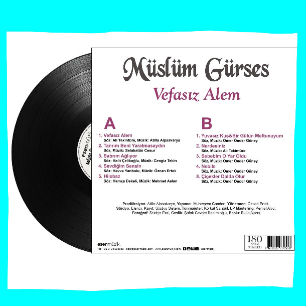 Müslüm Gürses - Vefasız Alem (Plak)Müslüm Gürses Albüm Plak | Vefasız Alem Plak | LP