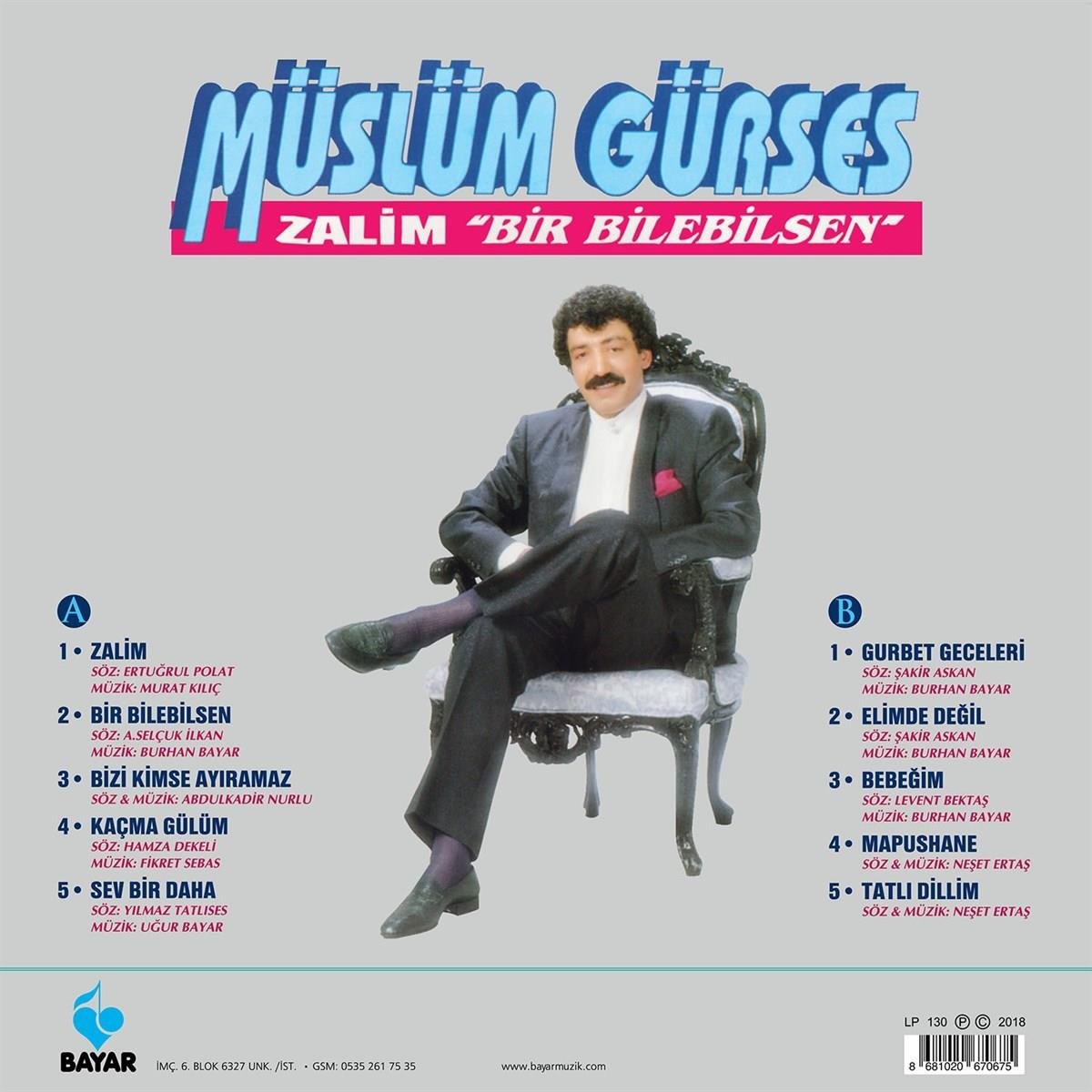 Müslüm Gürses-Zalim -Bir Bilebilsen(Plak)Schallplatte