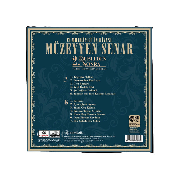 Müzeyyen Senar - 2. Dubleden Sonra (Plak) Türkische Kunstmusik | Türk Sanat Müzik | Türk Sanat | Müziği | Plak | LP