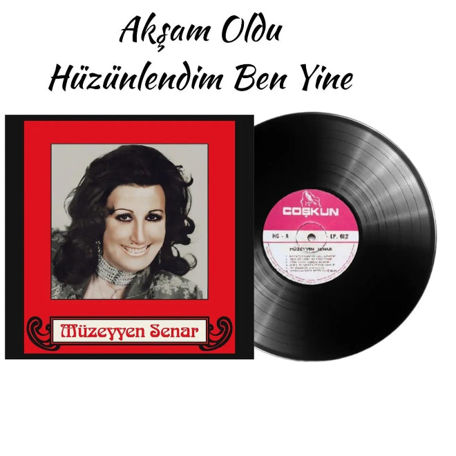 Müzeyyen Senar – Akşam Oldu Hüzünlendim Ben Yine (Plak)Türkische Schallplatte | Türkische Kunstmusik | Schallplatte | LP | Müzeyyen Senar Plak |Türk Sanat | LP