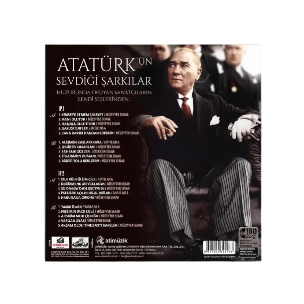 Atatürkün Sevdiği Şarkılar Plak (2 Plak) ATATÜRK'ün Sevdiği Şarkılar Plak |Türk Sanat | Plak |Schallplatte