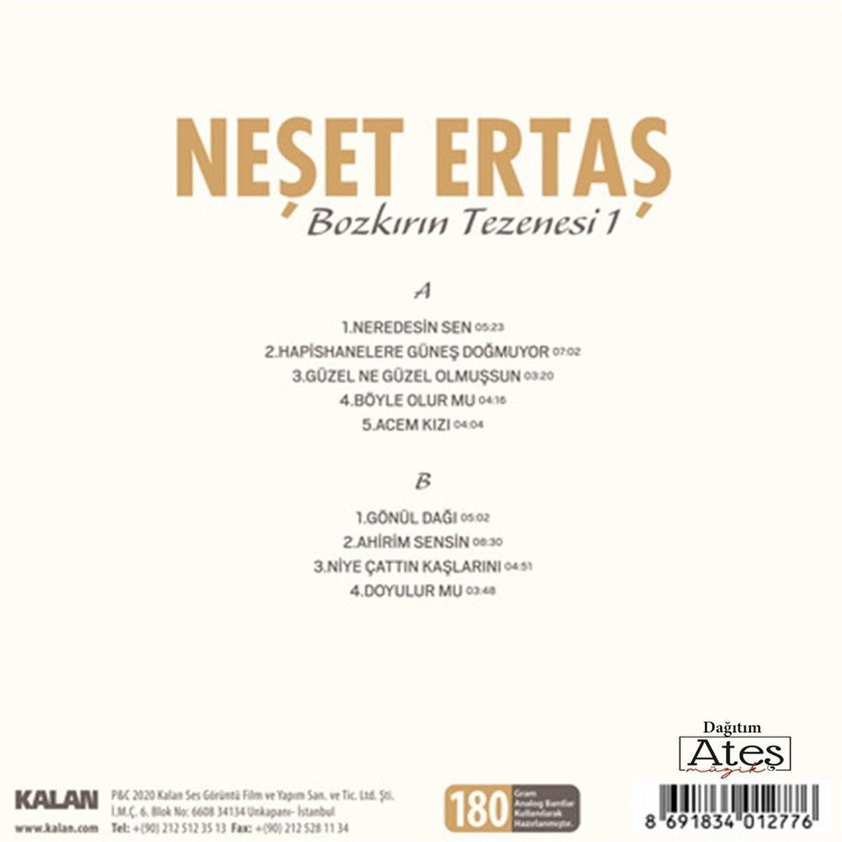 NESET ERTAŞ - Bozkırın Tezenesi 1 - plak - vinil - poster