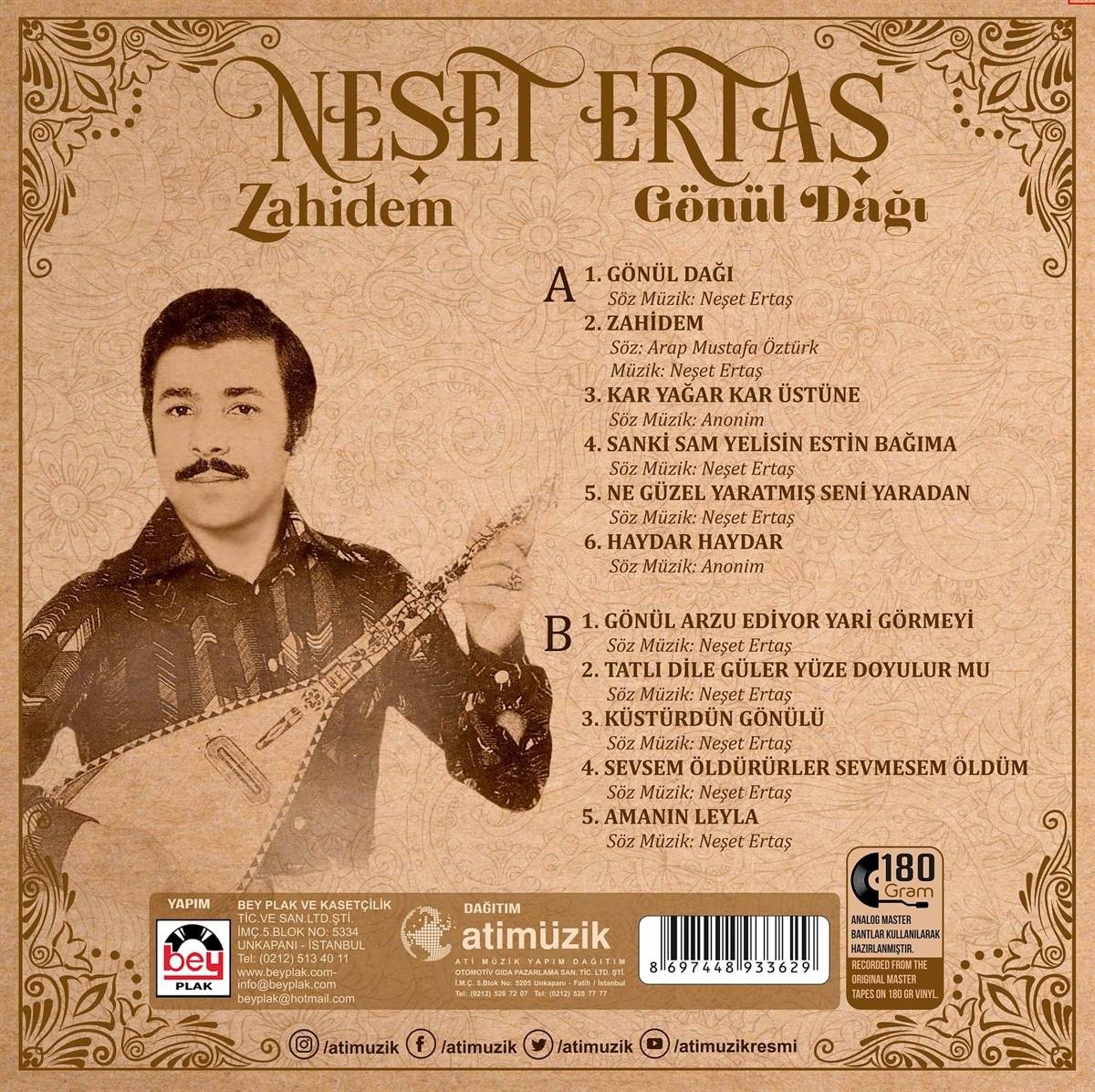 Neşet Ertaş Plak -Neset Ertas Plak-Zahidem - Gönül Dağı (Plak)Schallplatte