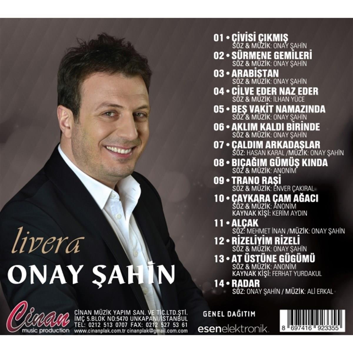 Cinan Müzik/Onay Şahin-Livera(CD)