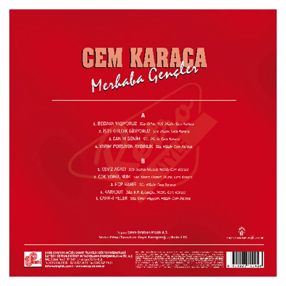 CEM KARACA - Merhaba Gençler - plak - vinil - poster