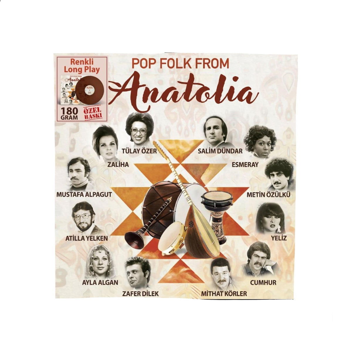 Pop Folk From Anatolia Plak|Türk Halk | Plak (Renkli Plak)Schallplatte|LP