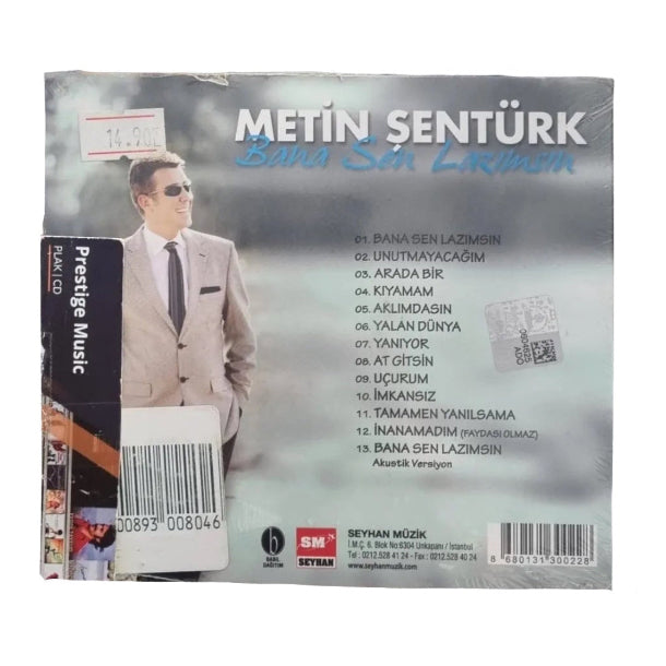 Metin Şentürk- Bana Sen Lazımsın (CD) Türkçe | Arabesk | CD
