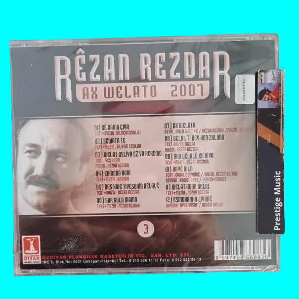 RÊZAN REZDAR - AX WELATO 2007(CD) Rêzan Rezdar Ax Welato 2007 CD |Kürtçe (Kurmancî ve Zazakî) CD