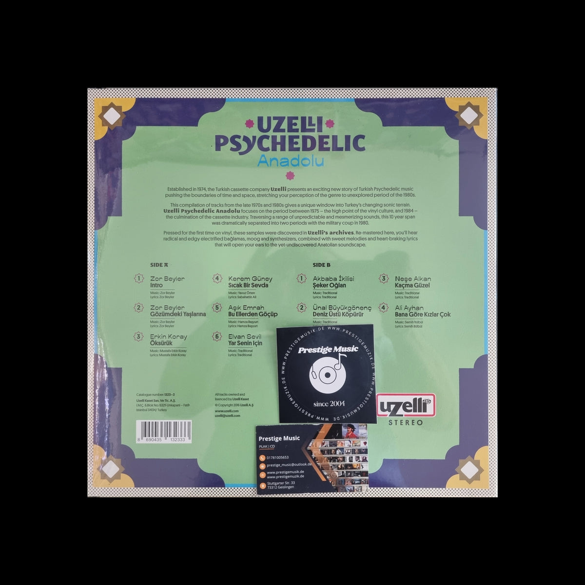 UZELLI PSİKEDELİK | Anadolu Plak |Anadolu Rock | Kaya Plak |  kayıt | LP