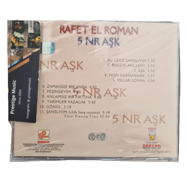 Rafet El Roman - 5 Nr Aşk ( CD ) Destan Müzik | Almanya | Stuttgart | Esslingen