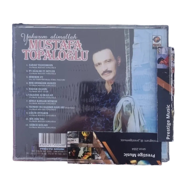Mustafa Topaloğlu - Yakarım Alimallah(CD)Mustafa Topaloğlu Yakarım Alimallah CD |(Prestij Müzik dönem basımları)CD