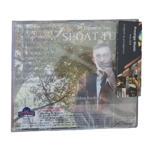 Sedat Tunç -Toprağın Sesi(CD)Sedat Tunç Yoruldum Kardaş CD | EFSANE Düğün Sarayı | Bottrop | Wuppertal | Almanya | CD