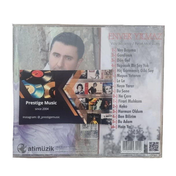 Enver Yılmaz - Vay Başıma - Firari Mahkum ( CD ) Arabesk | CD