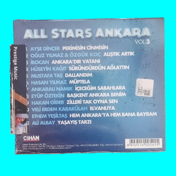 All Stars Ankara- Volume 3(CD)All Stars Ankara CD| Vol 3 | Çeşitli Sanatçılar 'dan | ALL STARS ANKARA | CD