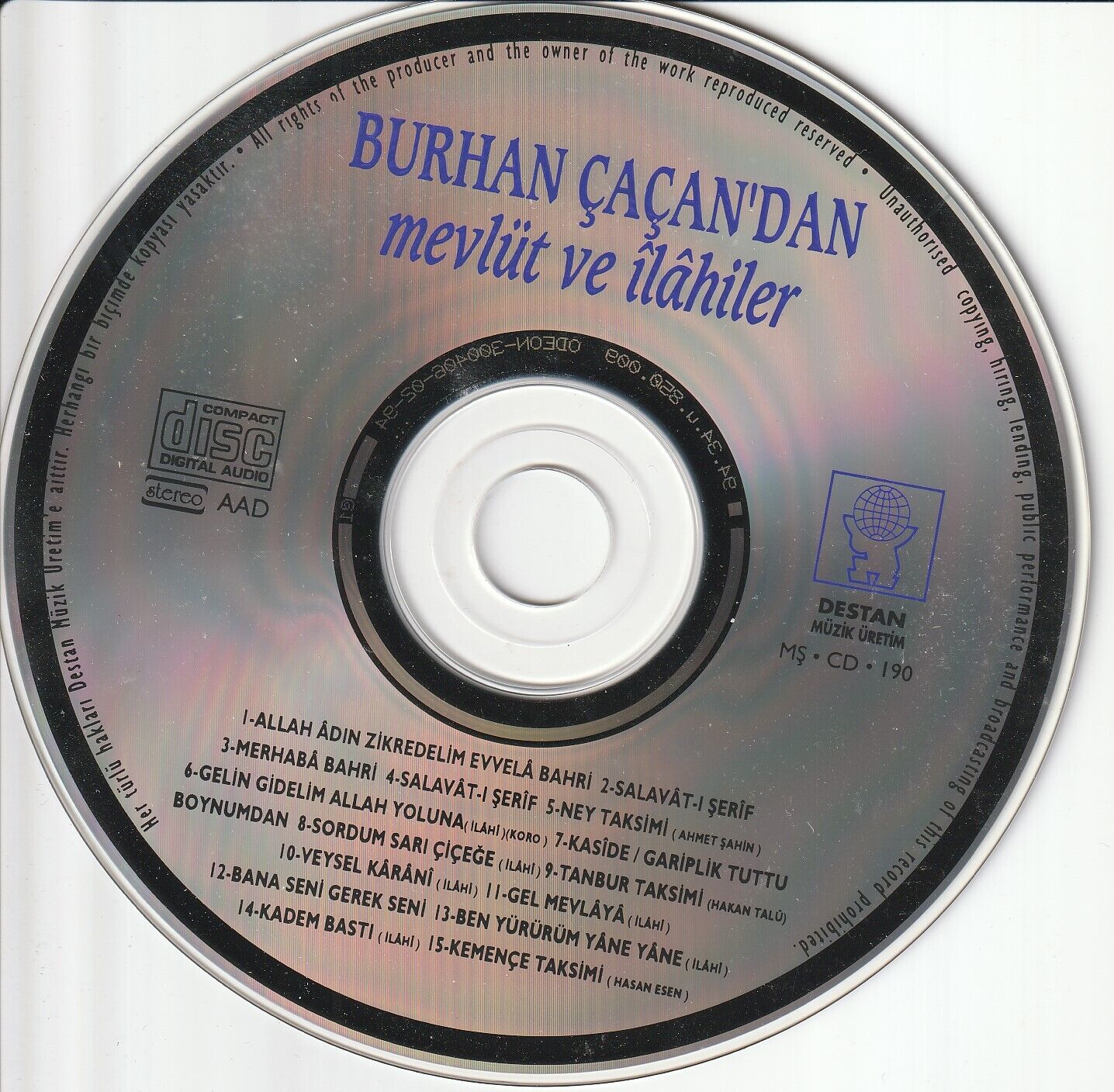 Burhan Cacan -Mevlüt Ve ilahiler CD