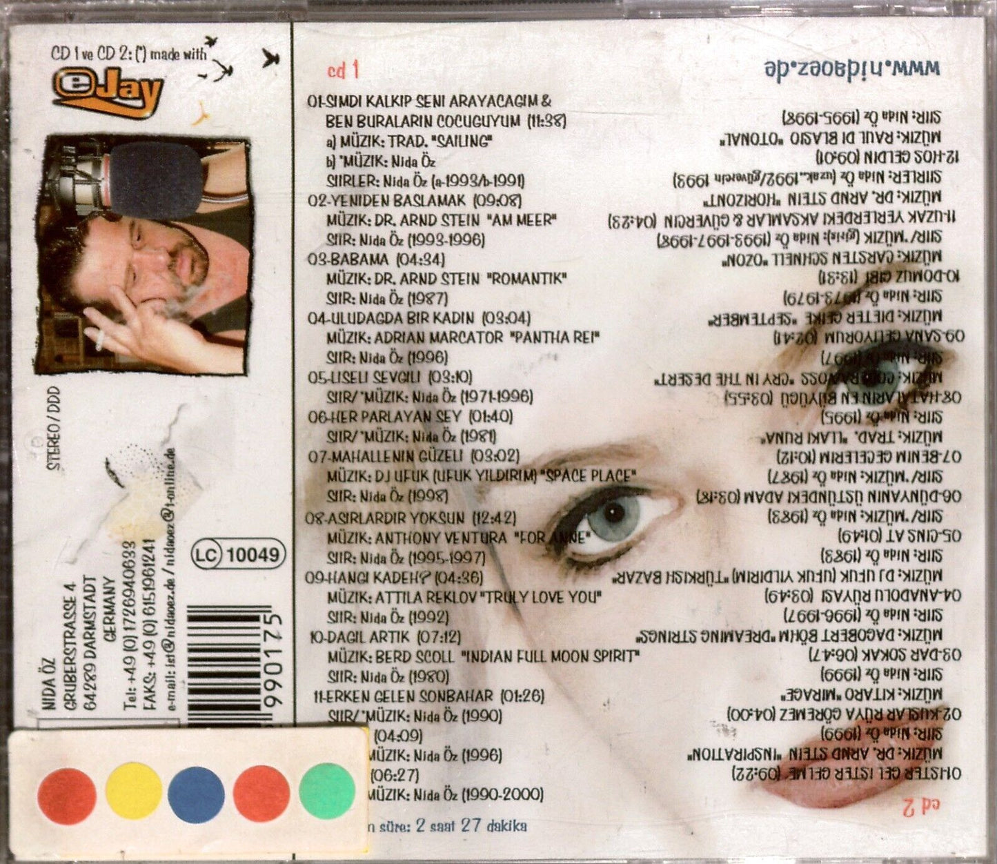 Nida ÖZ CD-Firar-Hoş Geldin CD- Siirlendirilmis Müzik- Müziklendirilmis Siir CD