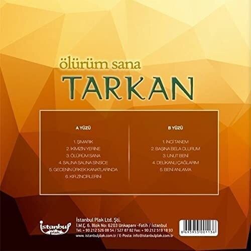 TARKAN - Ölürüm Sana - Record - Vinyl - Plak