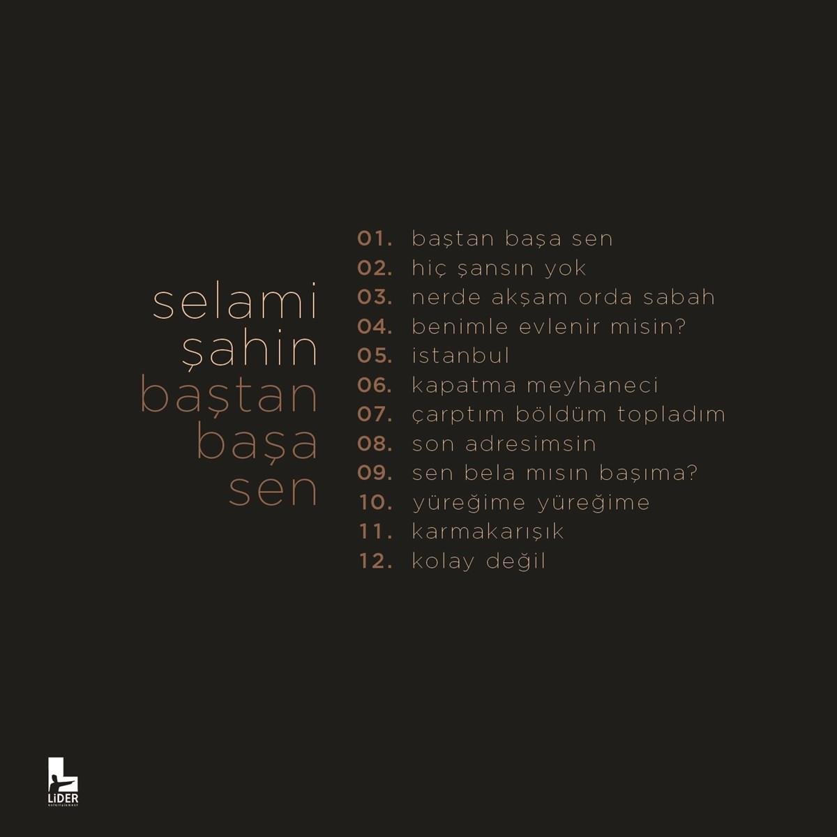 Selami Şahin - Baştan Başa Sen CD /Lider Müzik