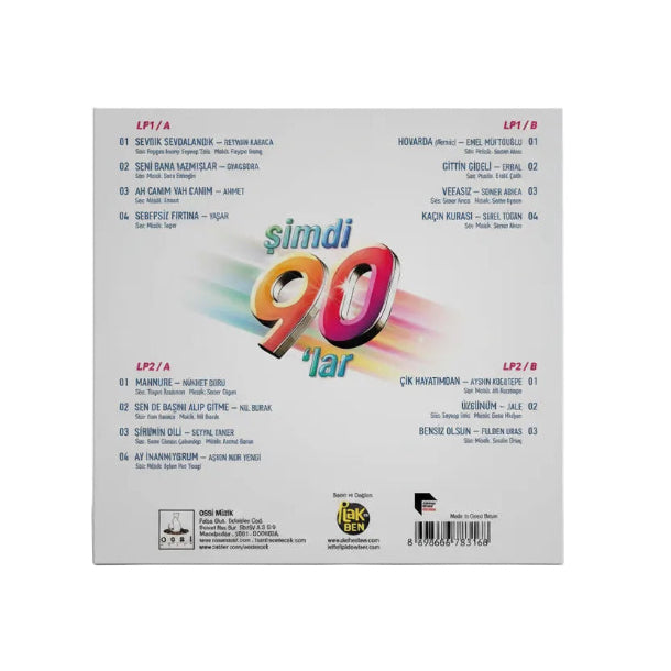 Şimdi 90'lar| Çeşitli Sanatçılar| dan |karışık | Türkce | Pop |Plak (2 PLAK)Schallplatte | LP