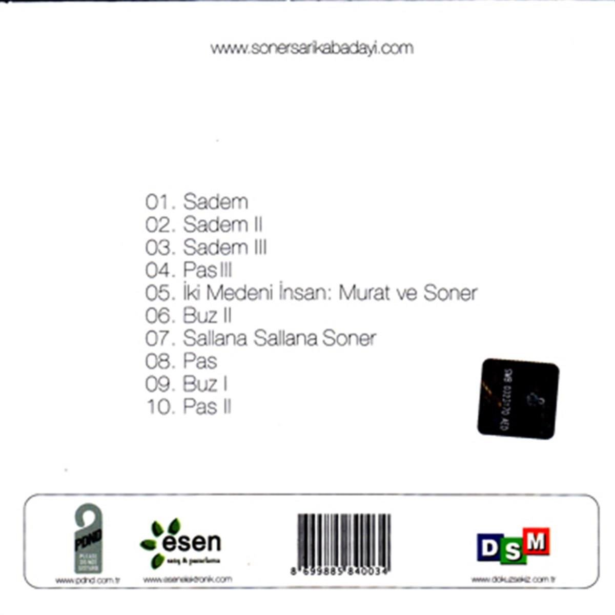 Soner Sarıkabadayı - Sadem CD / PDND