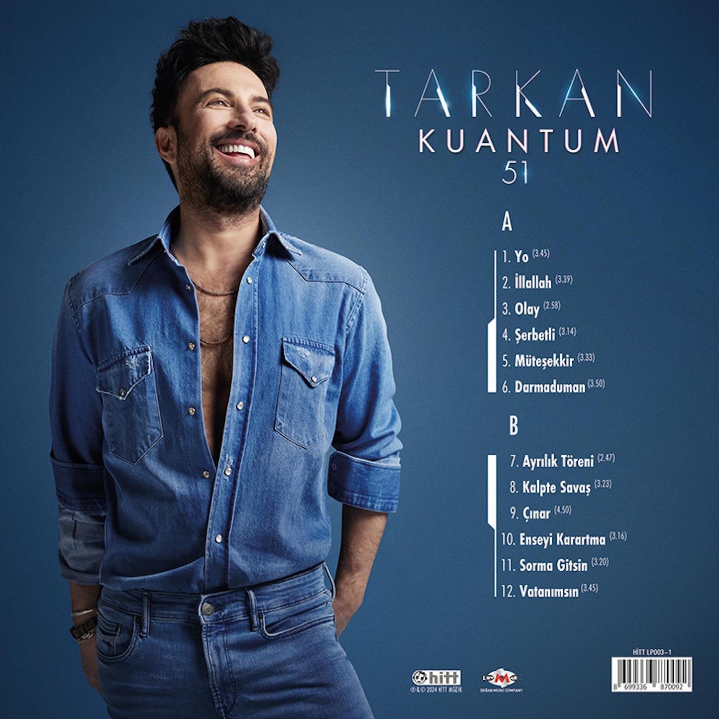 Tarkan Plak-TARKAN Kuantum 51 (Sınırlı Sayıda Mavi Plak)Türkce Pop Plak