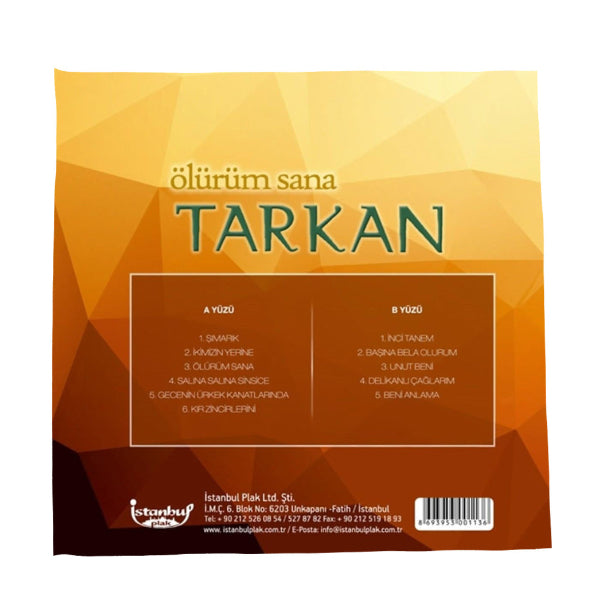 TARKAN - Ölürüm Sana - Record - Vinyl - Plak