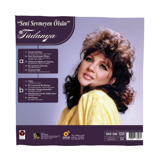 Tüdanya - Seni Sevmeyen Ölsün (Plak) Arabesk Müzik | Tüdanya Seni Sevmeyen Ölsün Plak | LP