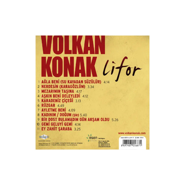 Volkan Konak - Lifor (CD) Volkan Konak Lifor CD | Özgün | Türk | Halk | Müziği | CD