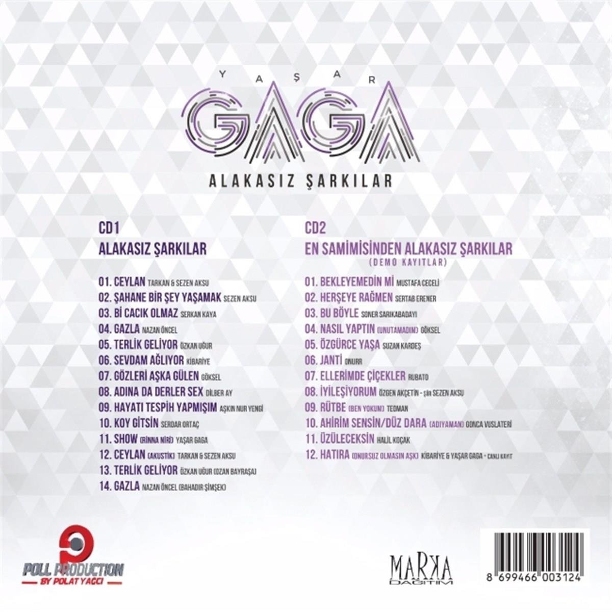 YAŞAR GAGA - Alakasız Şarkılar - 2 CD