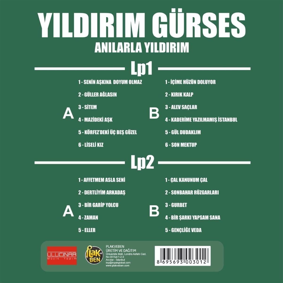 Yildırim Gürses-Anilarla Yildirim(2 Plak Renkli)Schallplatte-LP