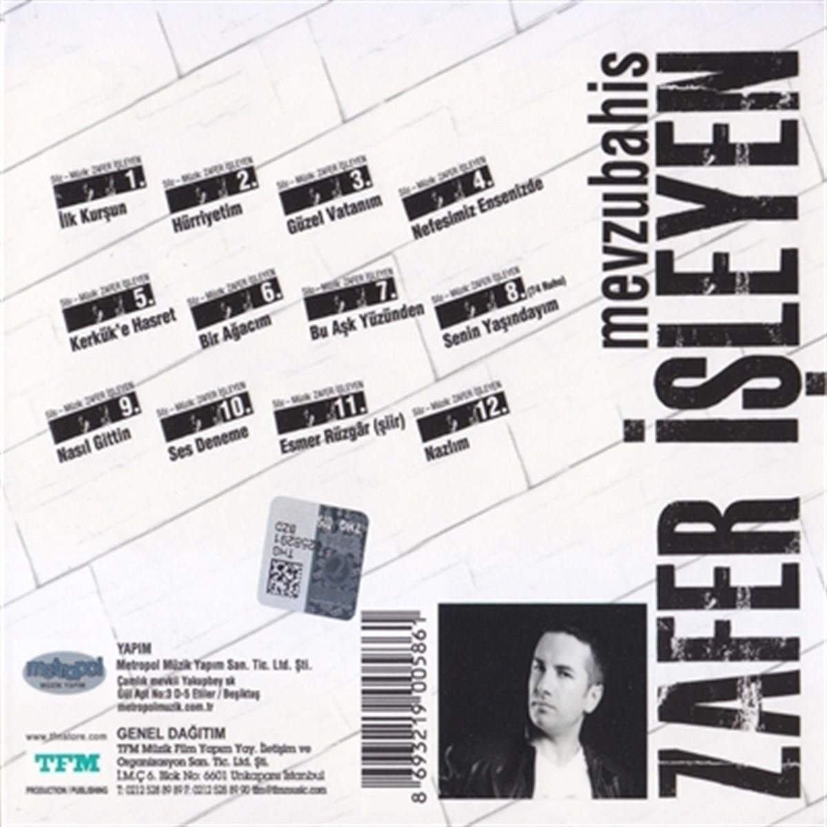 Metropol/Müzik Zafer İşleyen-Mevzubahis(CD)