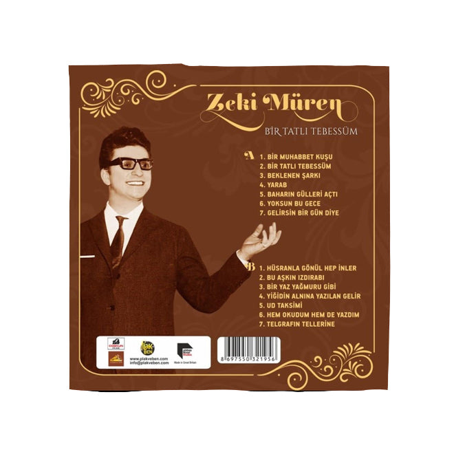 Zeki Müren Plak |Bir Tatlı Tebessüm (Türk Sanat | Sanat Müziği |Plak) vinil plak | LP