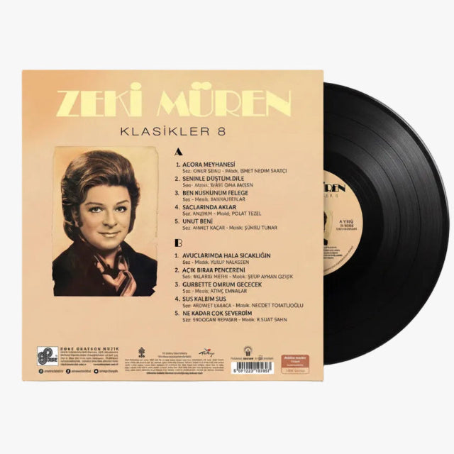 Zeki Müren Plak| Klasikler 8 (Türk Sanat | Sanat Müziği |Plak) vinil plak | LP