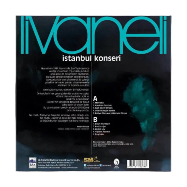 Zülfü Livaneli - İstanbul Konseri (Plak) özgün müzik (protest müzik) etnik müzik | Türk halk | müziği | Plak